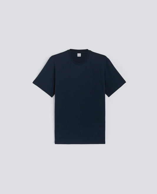 T-SHIRT IN JERSEY DI COTONE-NAVY-NAVY-AZUL MARINO-NAVY-NAVY