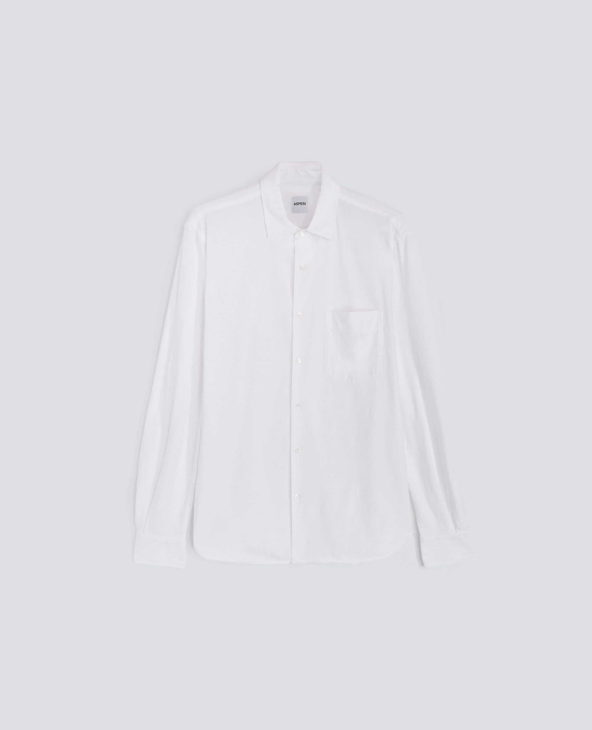 CAMICIA IN JERSEY VELLUTATO-BIANCO-WHITE-BLANCO-WEISS-BLANC