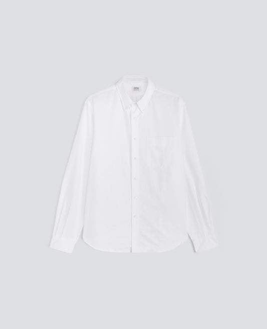 CAMICIA IN COTONE OXFORD CON COLLO BUTTON DOWN-BIANCO-WHITE-BLANCO-WEISS-BLANC