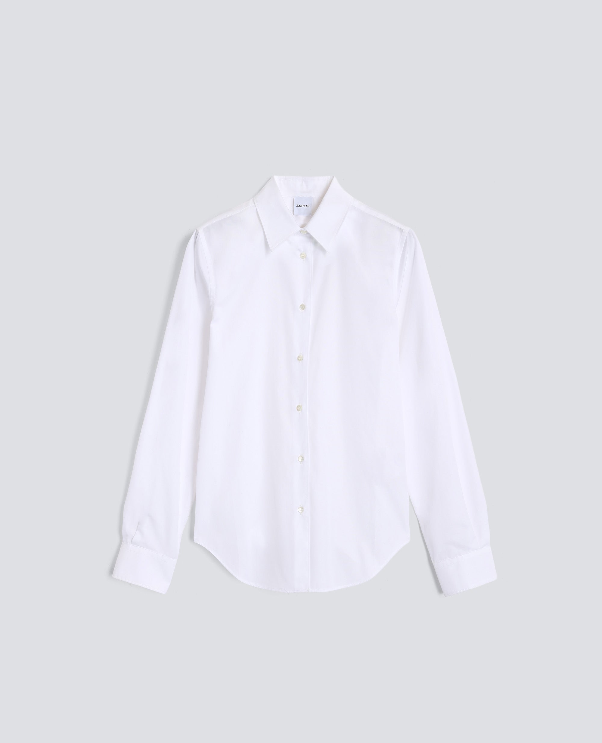 CAMICIA CLASSICA IN POPELINE DI COTONE-BIANCO-WHITE-BLANCO-WEISS-BLANC