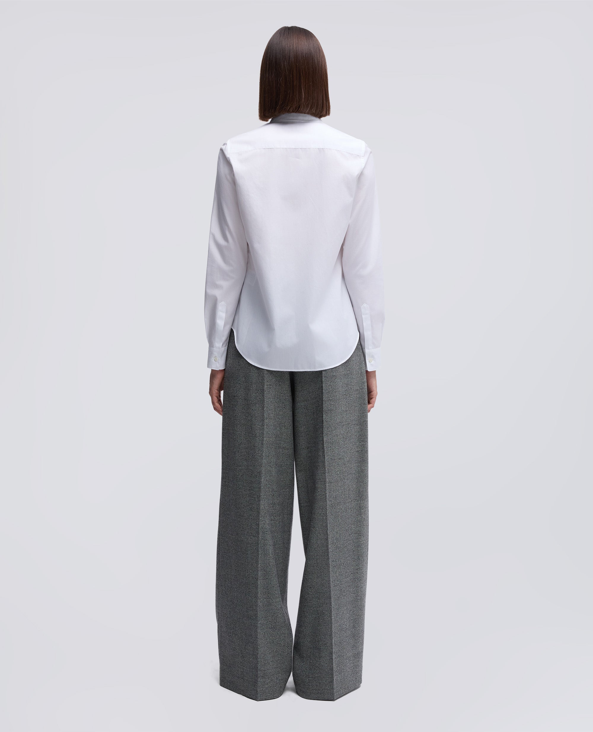 CAMICIA CLASSICA IN POPELINE DI COTONE-BIANCO-WHITE-BLANCO-WEISS-BLANC