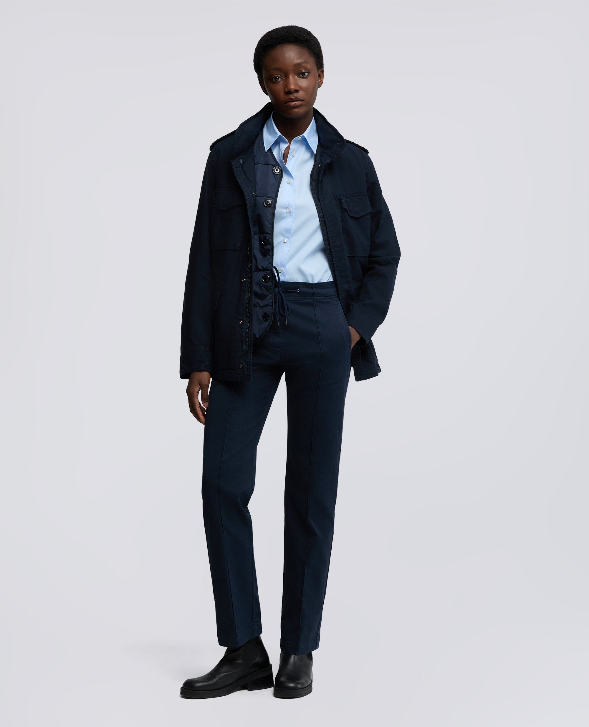 CAMICIA CLASSICA IN POPELINE DI COTONE-AZZURRO-SKY BLUE-AZUL CLARO-HIMMELBLAU-BLEU CIEL