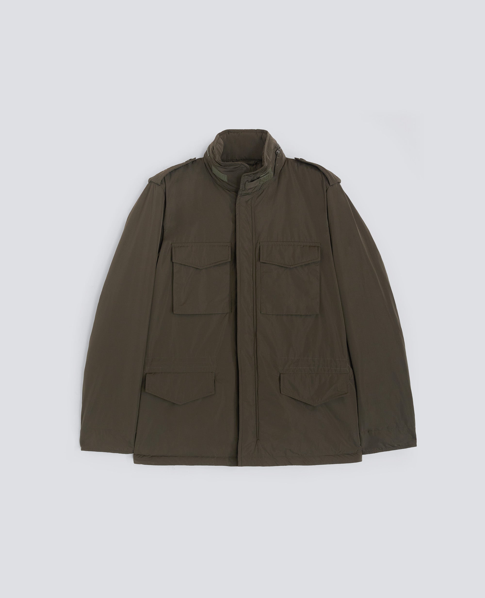 FIELD JACKET MINI FIELD VENTO IN NYLON-MILITARE-MILITARY-MILITAR-MILITAR-MILITAIRE