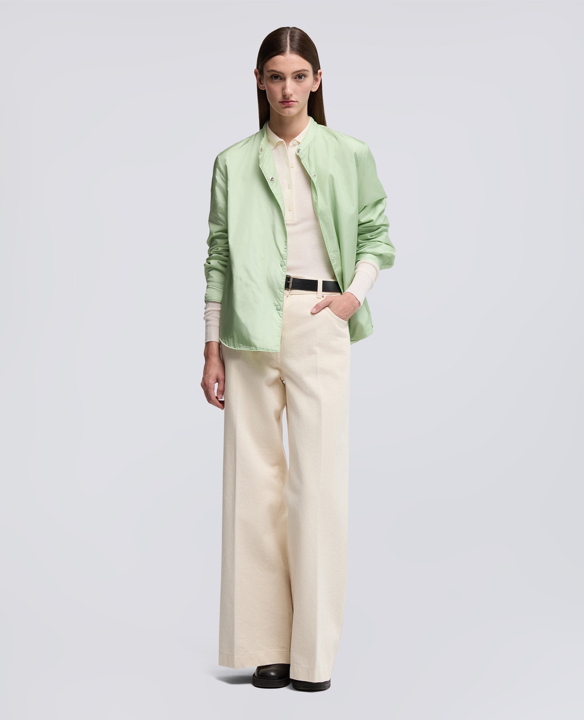 GIACCA CAMICIA IN TAFFETÀ TECNICO-LATTE MENTA-LATTE MENTA-LATTE MENTA-LATTE MENTA-LATTE MENTA