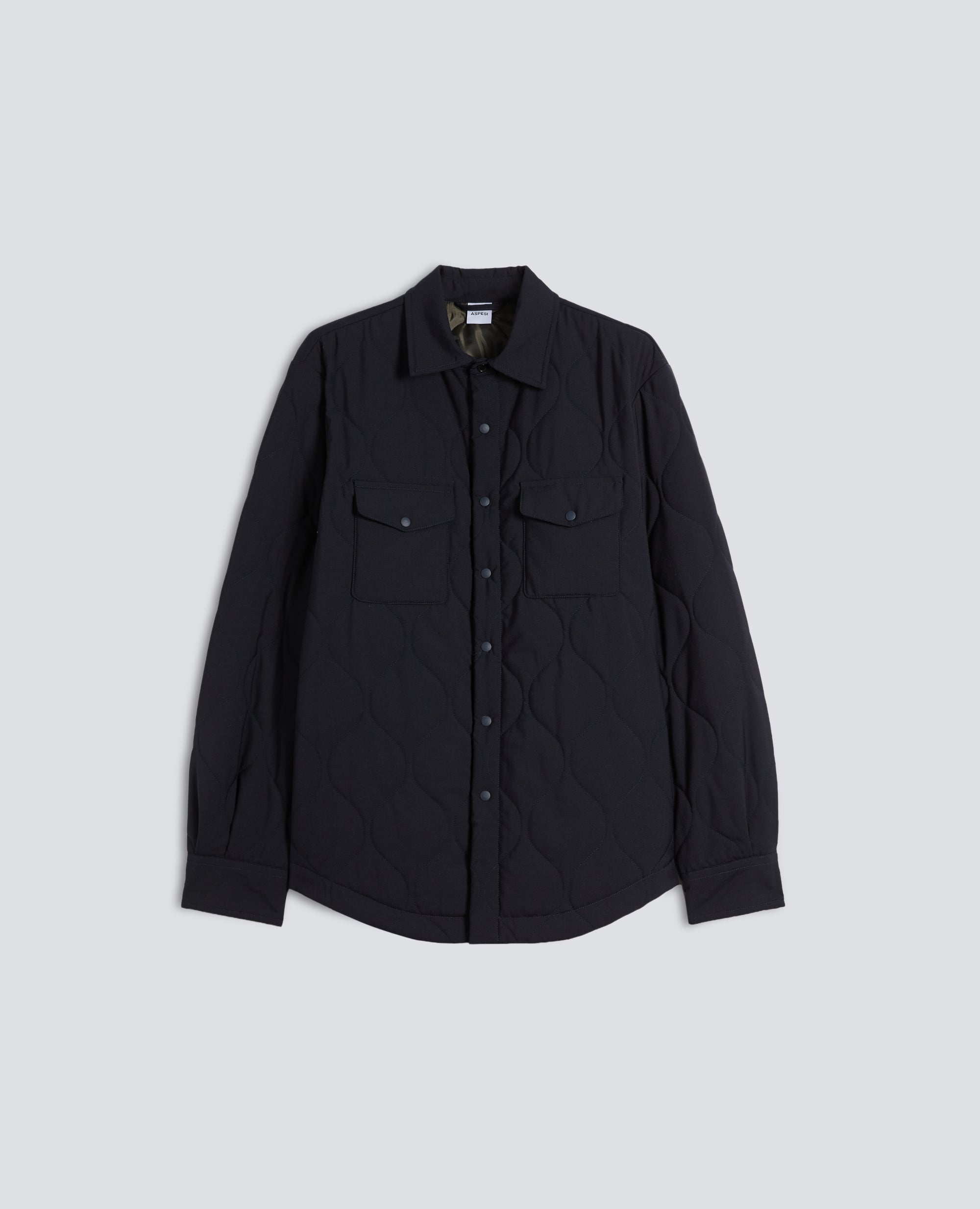 CAMICIA MOD. 13 IN LANA-POLIESTERE-BLU/BLACK-NAVY / BLACK-BLU/BLACK-BLU/BLACK-BLU/BLACK