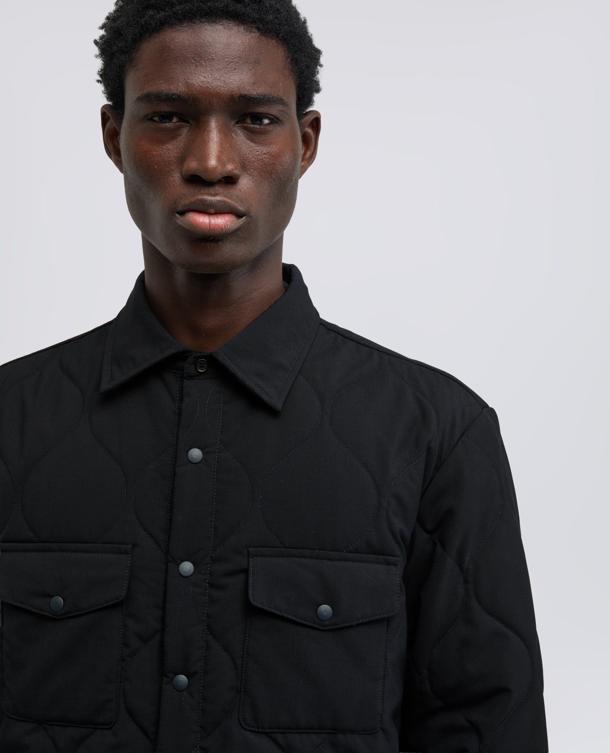 CAMICIA MOD. 13 IN LANA-POLIESTERE-BLU/BLACK-NAVY / BLACK-BLU/BLACK-BLU/BLACK-BLU/BLACK