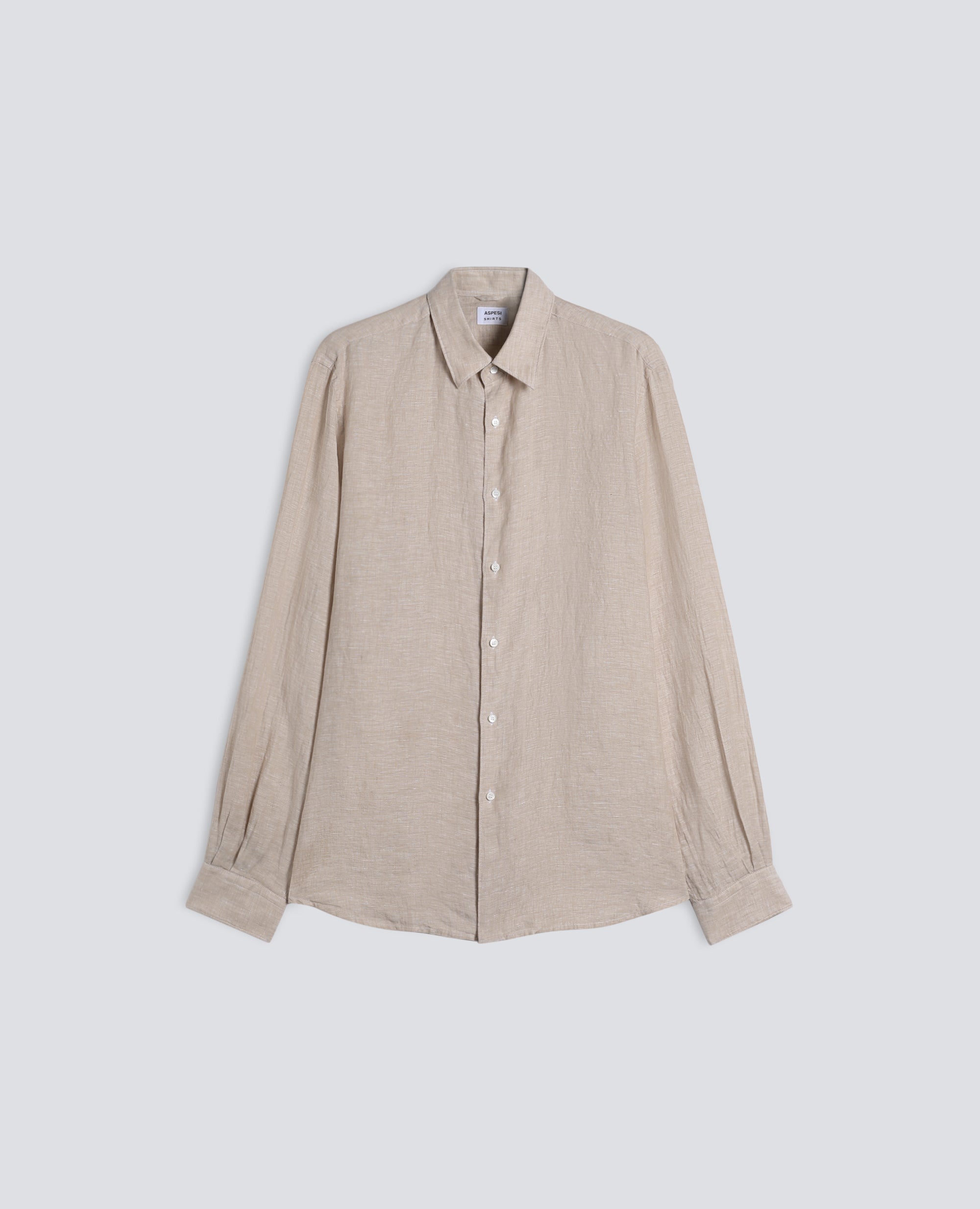CAMICIA COMMA IN LINO DELAVE-BEIGE-BEIGE-BEIS-BEIGE-BEIGE