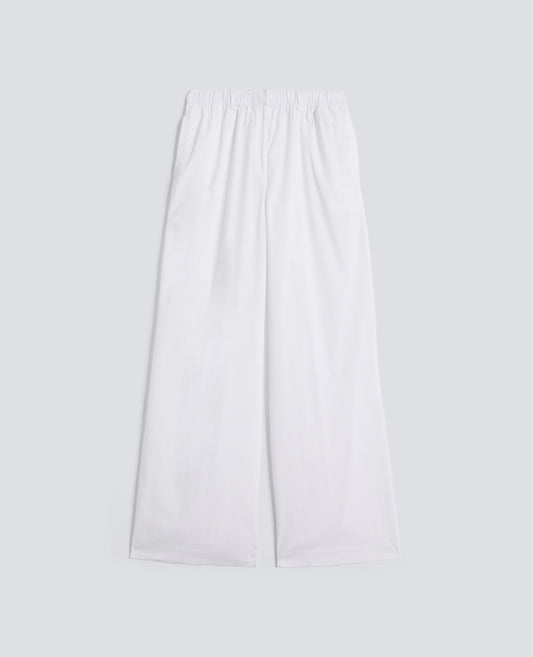 PANTALONE IN POPELINE DI COTONE NYLON STRETCH-BIANCO-WHITE-BLANCO-WEISS-BLANC