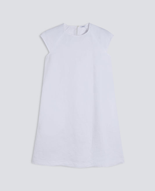 ABITO IN LINO FIAMMATO COMPATTO TINTO CAPO-BIANCO-WHITE-BLANCO-WEISS-BLANC