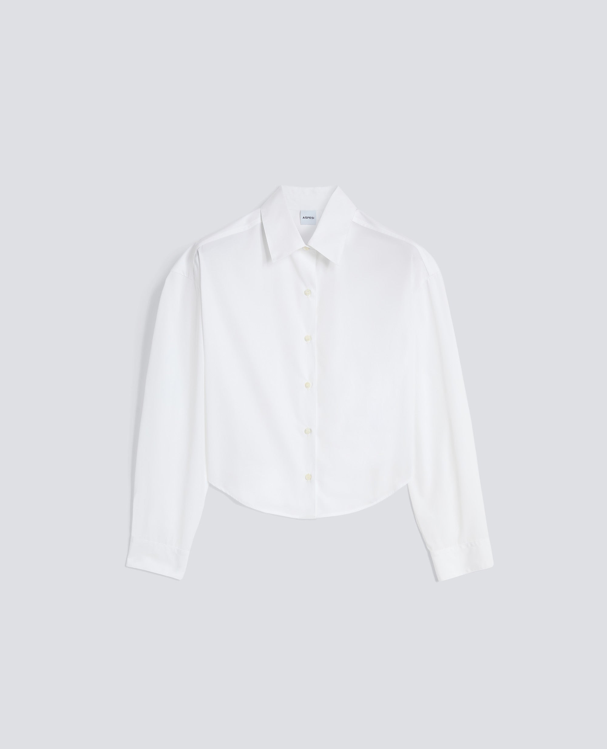 CAMICIA IN POPELINE DI COTONE-BIANCO-WHITE-BLANCO-WEISS-BLANC