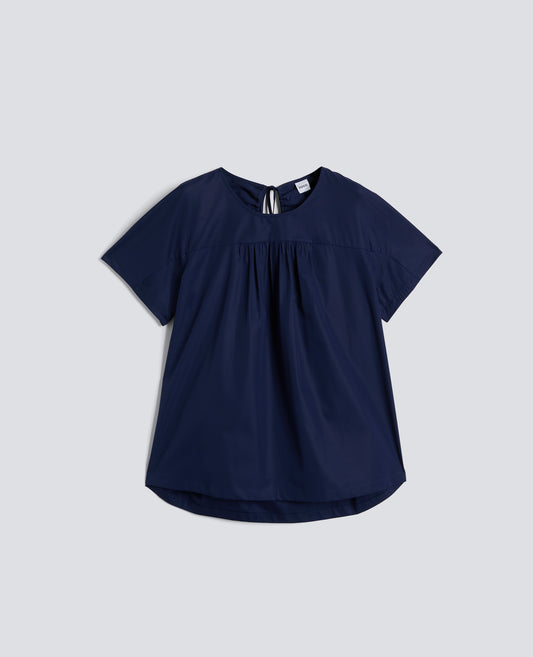 TOP IN POPELINE COTONE-BLUETTE-LIGHT BLUE-AZUL CLARO-HELLBLAU-BLEU