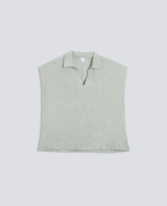 TOP IN LINO DELAVE-SALVIA-SAGE GREEN-ARENA-SALBEIGRUN-SAUGE