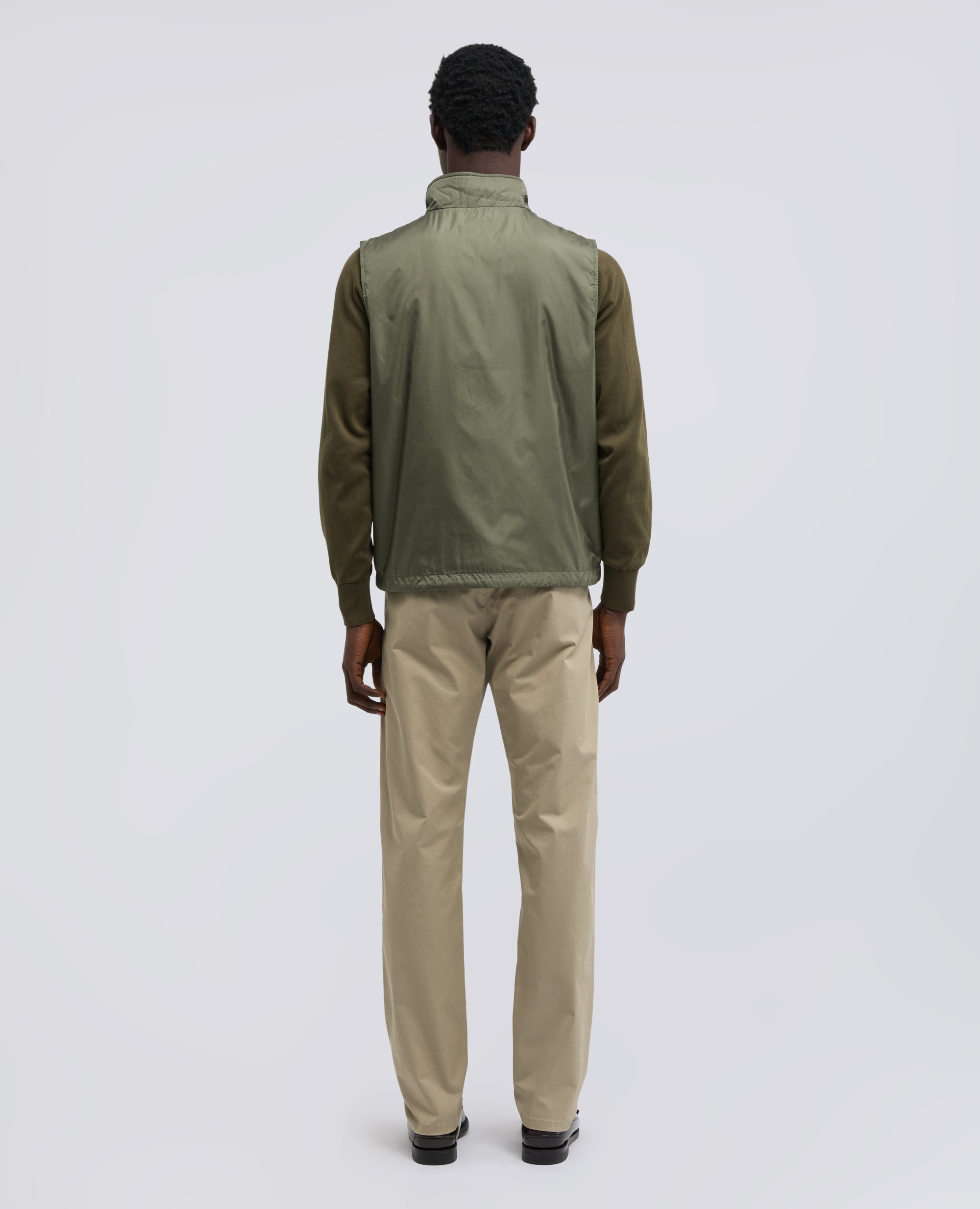 GILET VERNES IN NYLON-OLIVA-OLIVE-OLIVA-OLIVEGRUN-VERT OLIVE