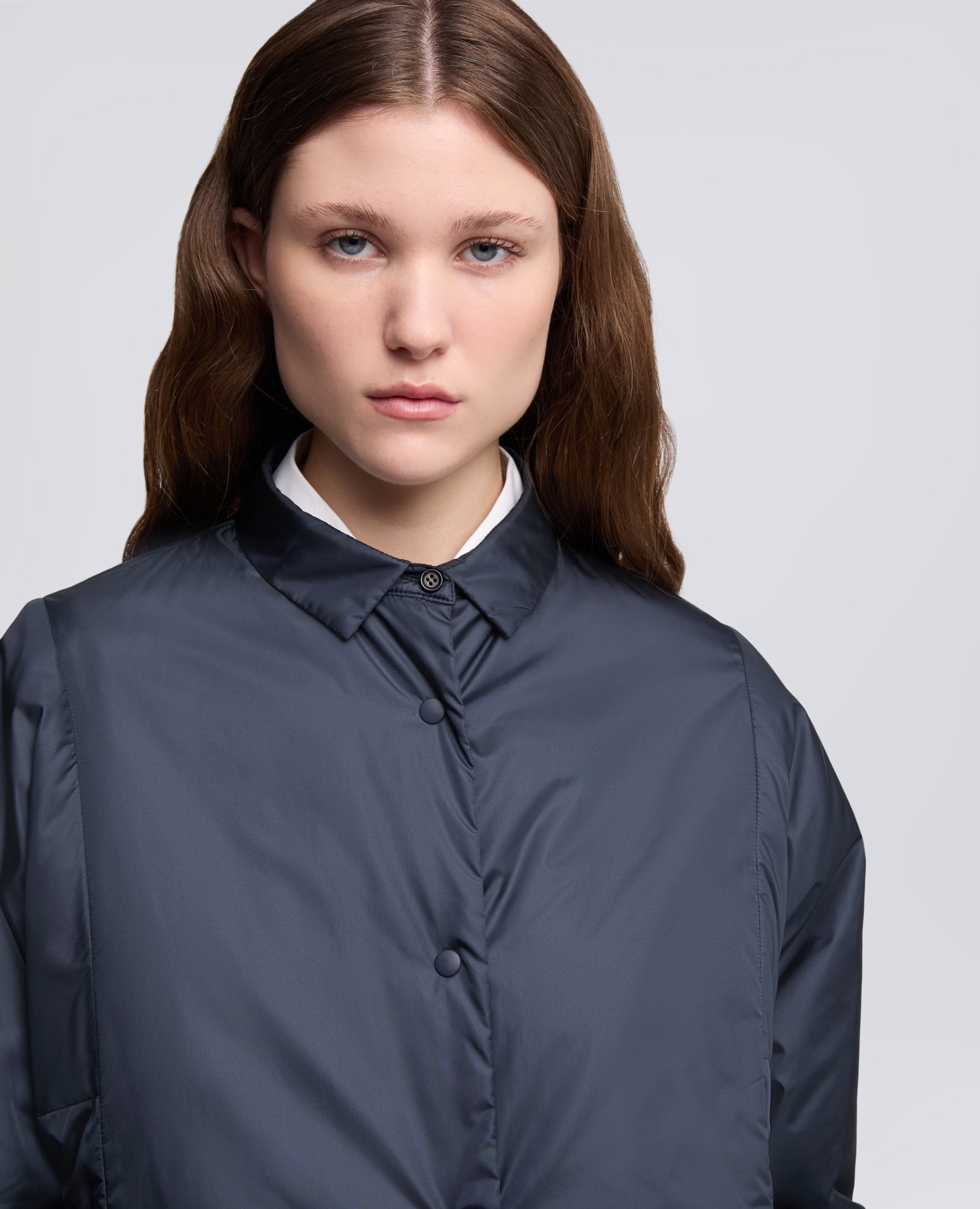 CAMICIA IN NYLON IMBOTTITA-NAVY-NAVY-AZUL MARINO-NAVY-NAVY