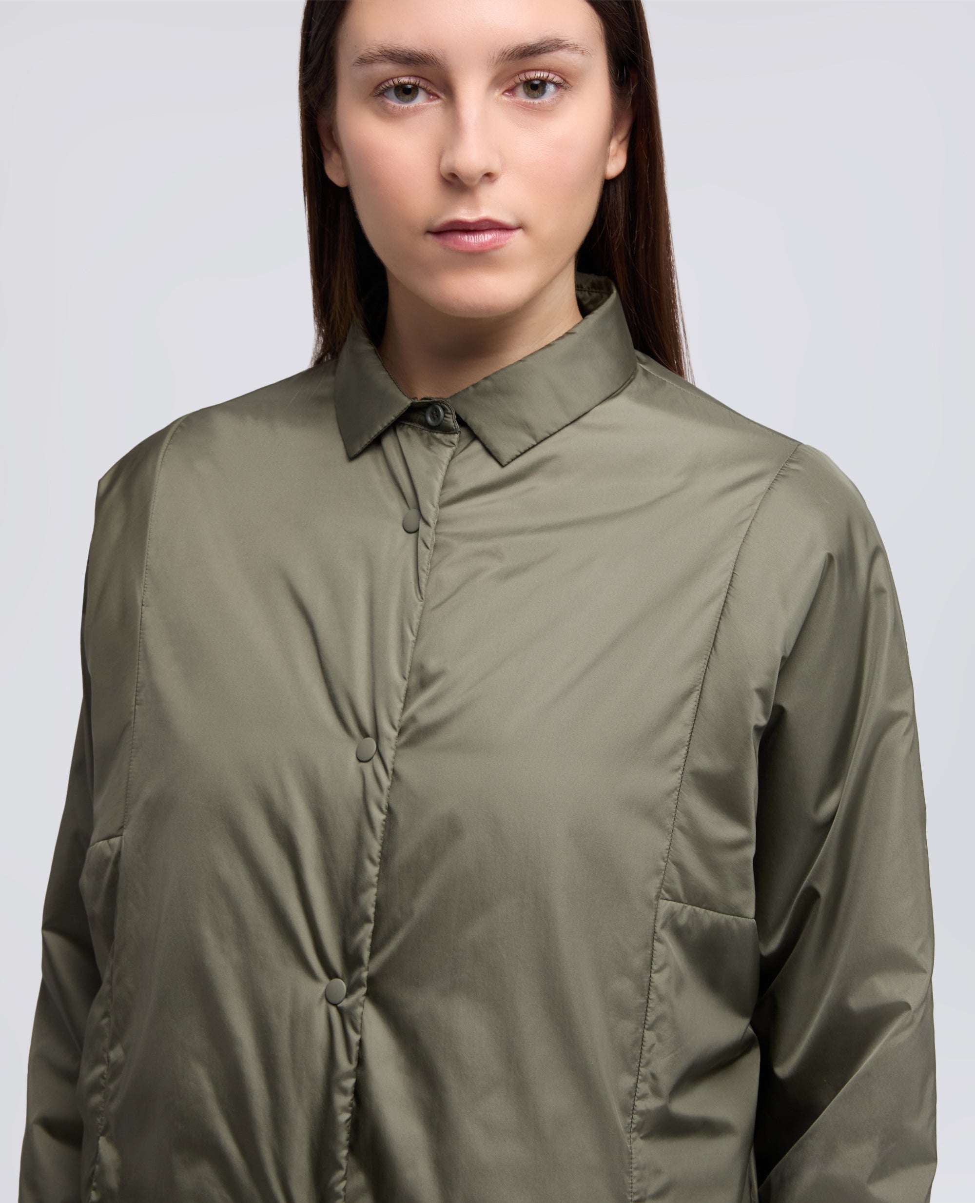 CAMICIA IN NYLON IMBOTTITA-OLIVA-OLIVE-OLIVA-OLIVEGRUN-VERT OLIVE