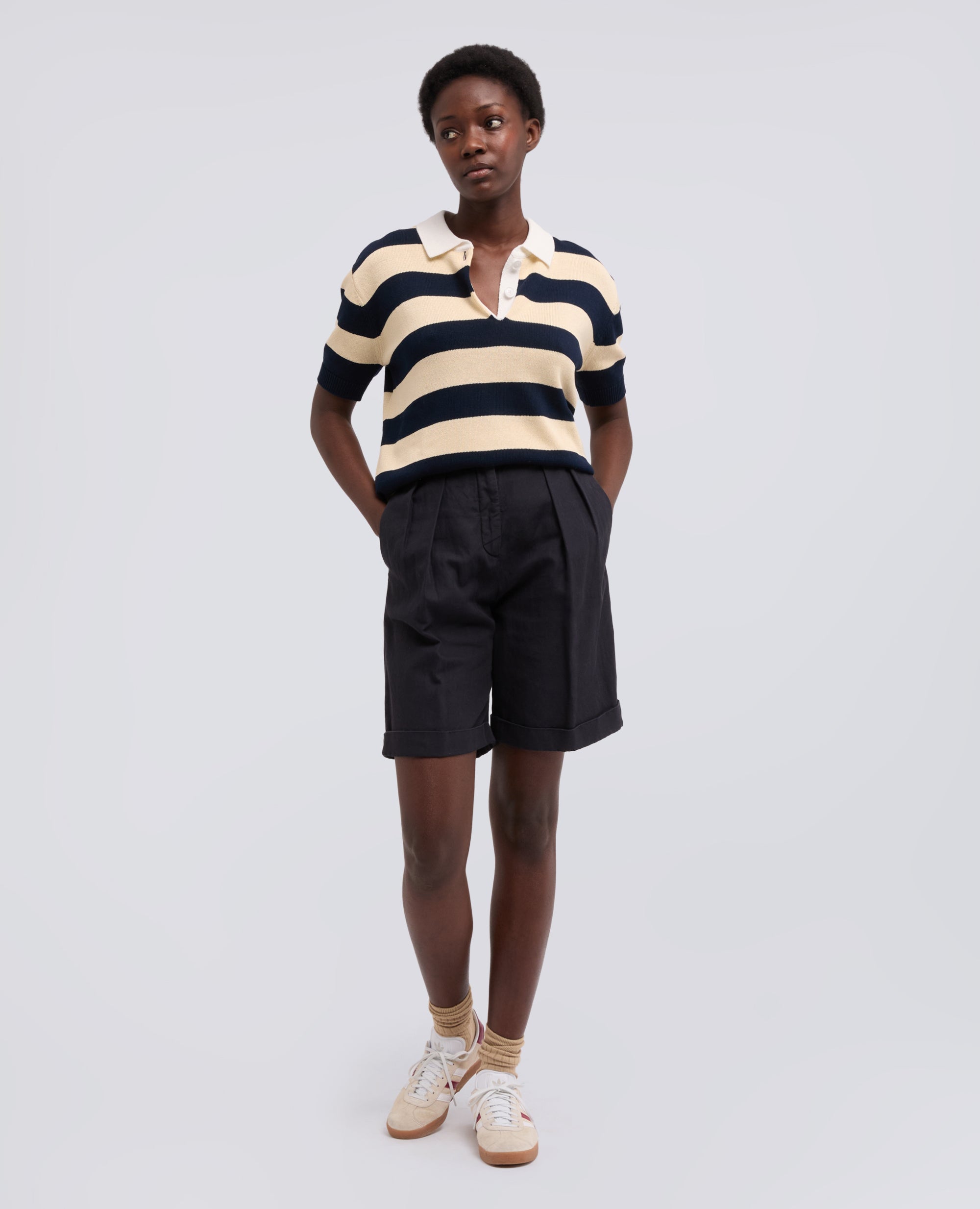 POLO IN COTONE A MANICHE CORTE-CORDA/BLU-CORDA/BLU-CORDA/BLU-CORDA/BLU-CORDA/BLU