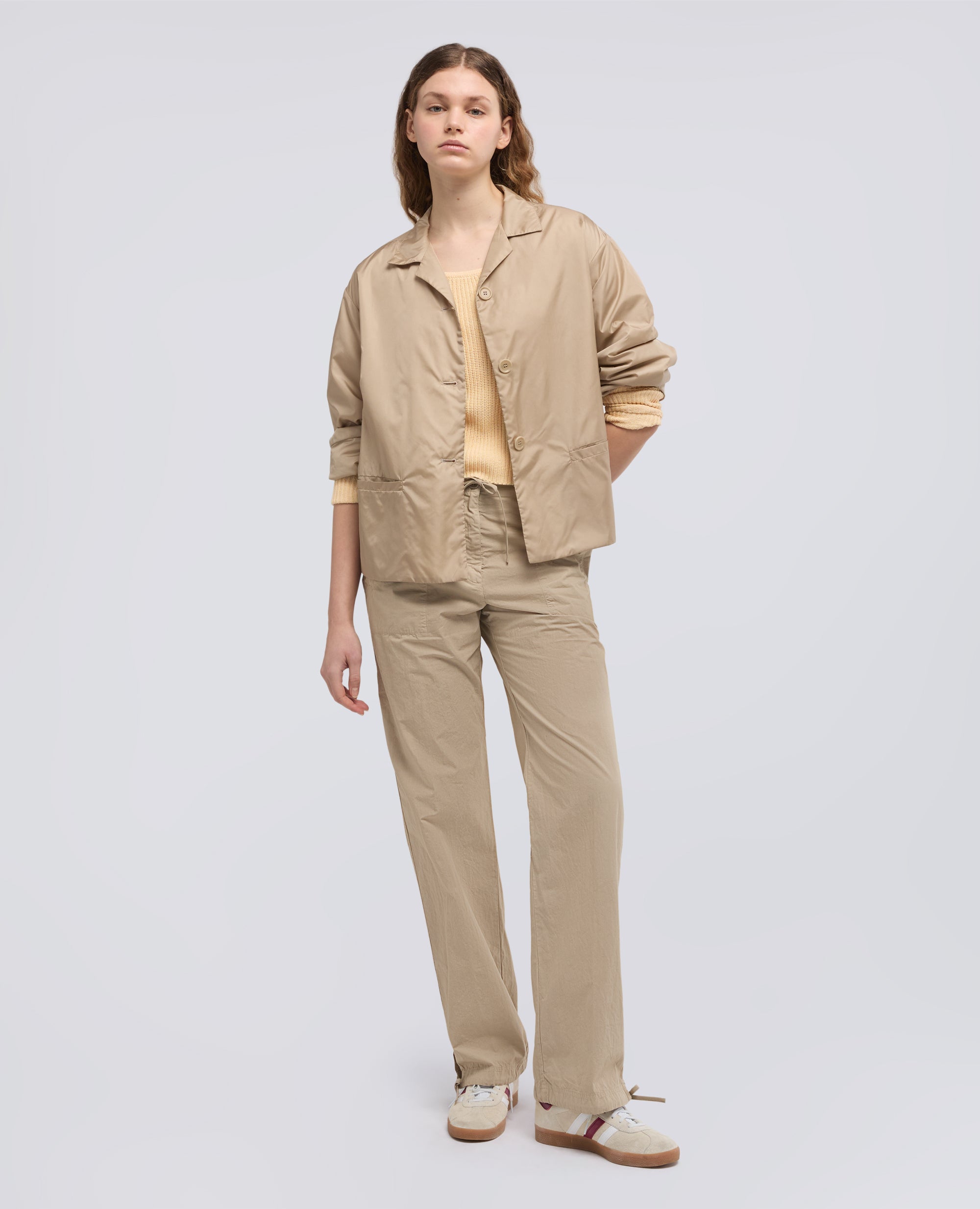 MAGLIA A MANICHE LUNGHE IN FILATO DI COTONE-NATURALE-NATURAL-NATURAL-NATURLICH-NATUREL