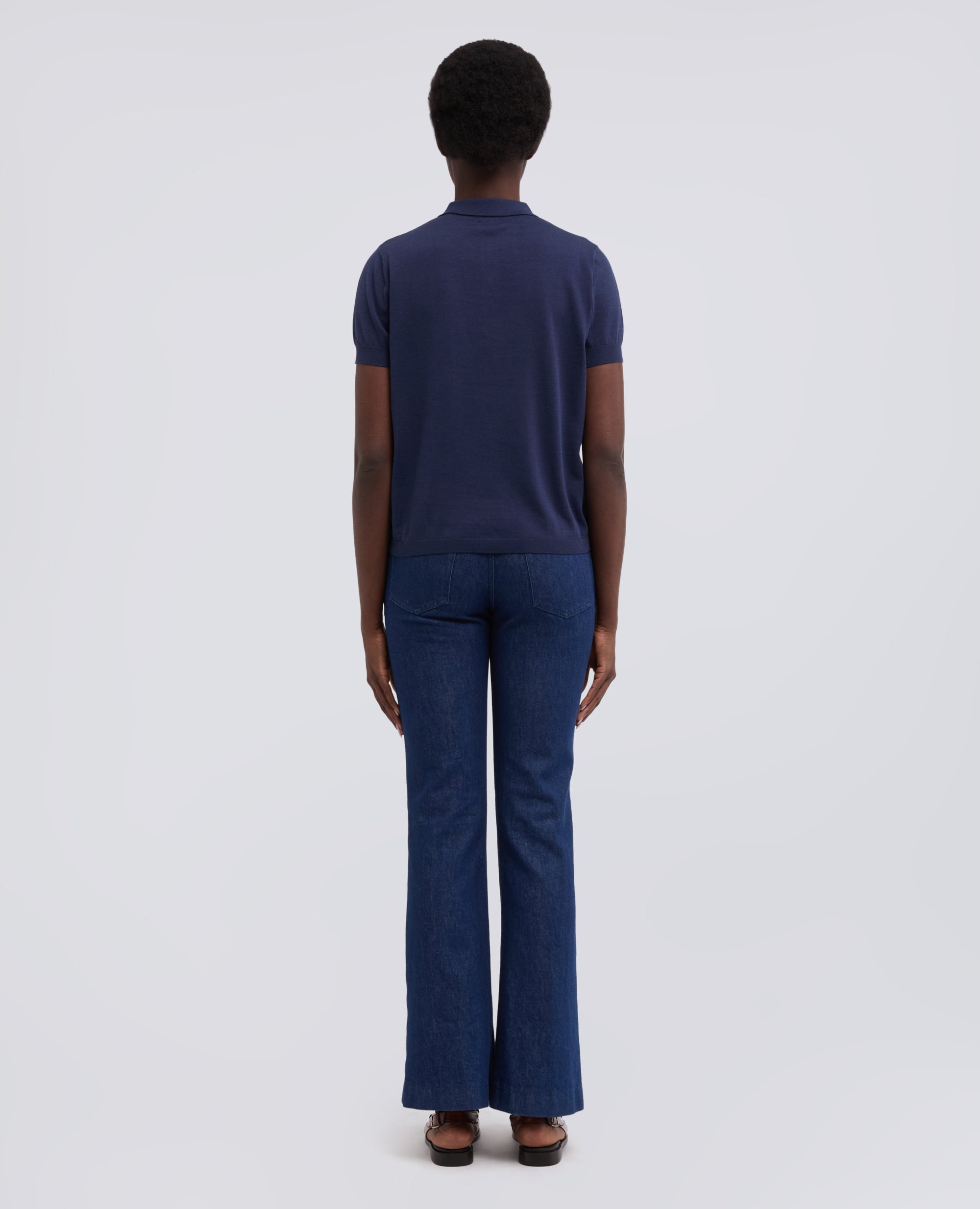 POLO IN MISTO COTONE, SETA E LINO-NAVY-NAVY-AZUL MARINO-NAVY-NAVY