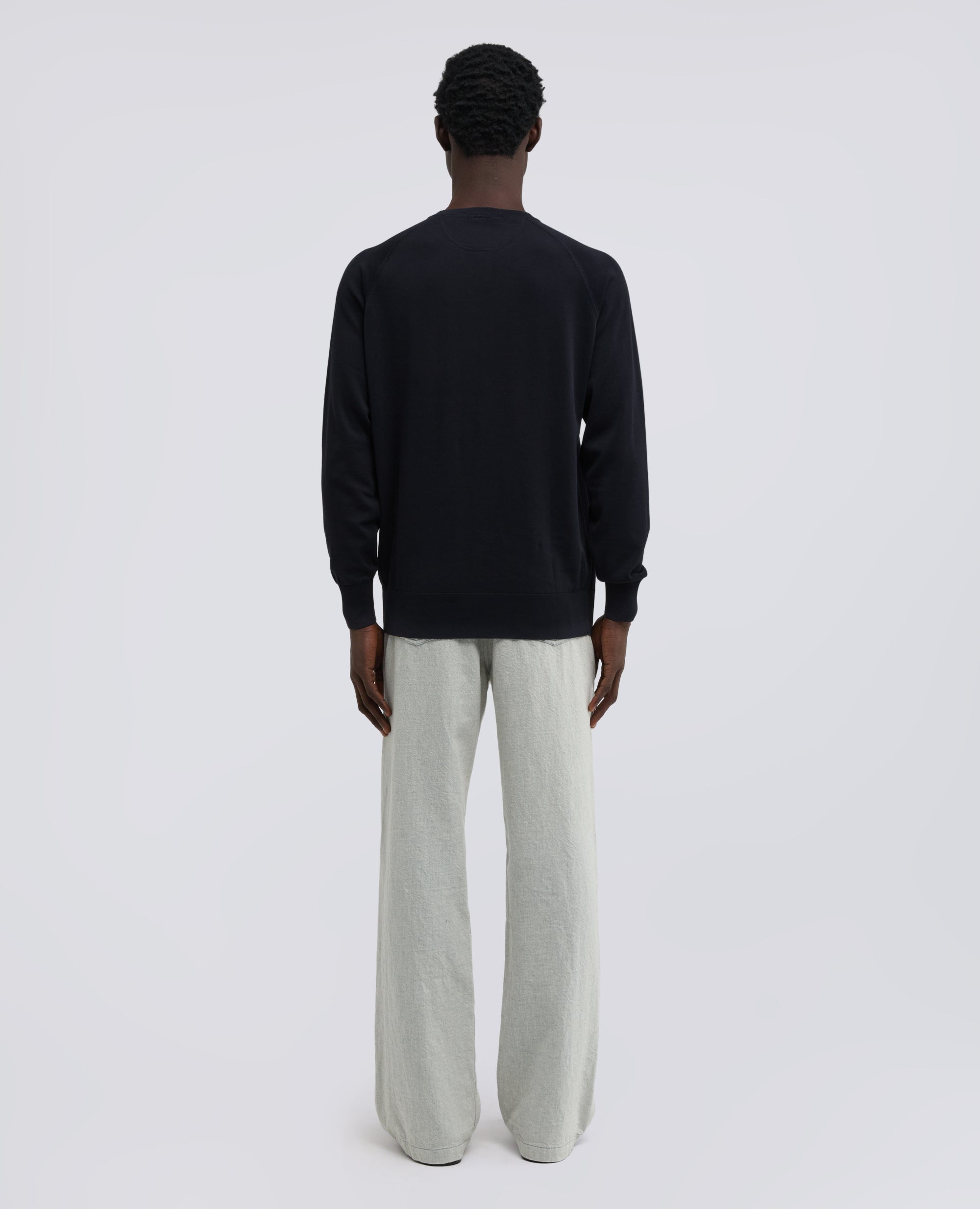 MAGLIA GIROCOLLO IN COTONE-NAVY-NAVY-AZUL MARINO-NAVY-NAVY