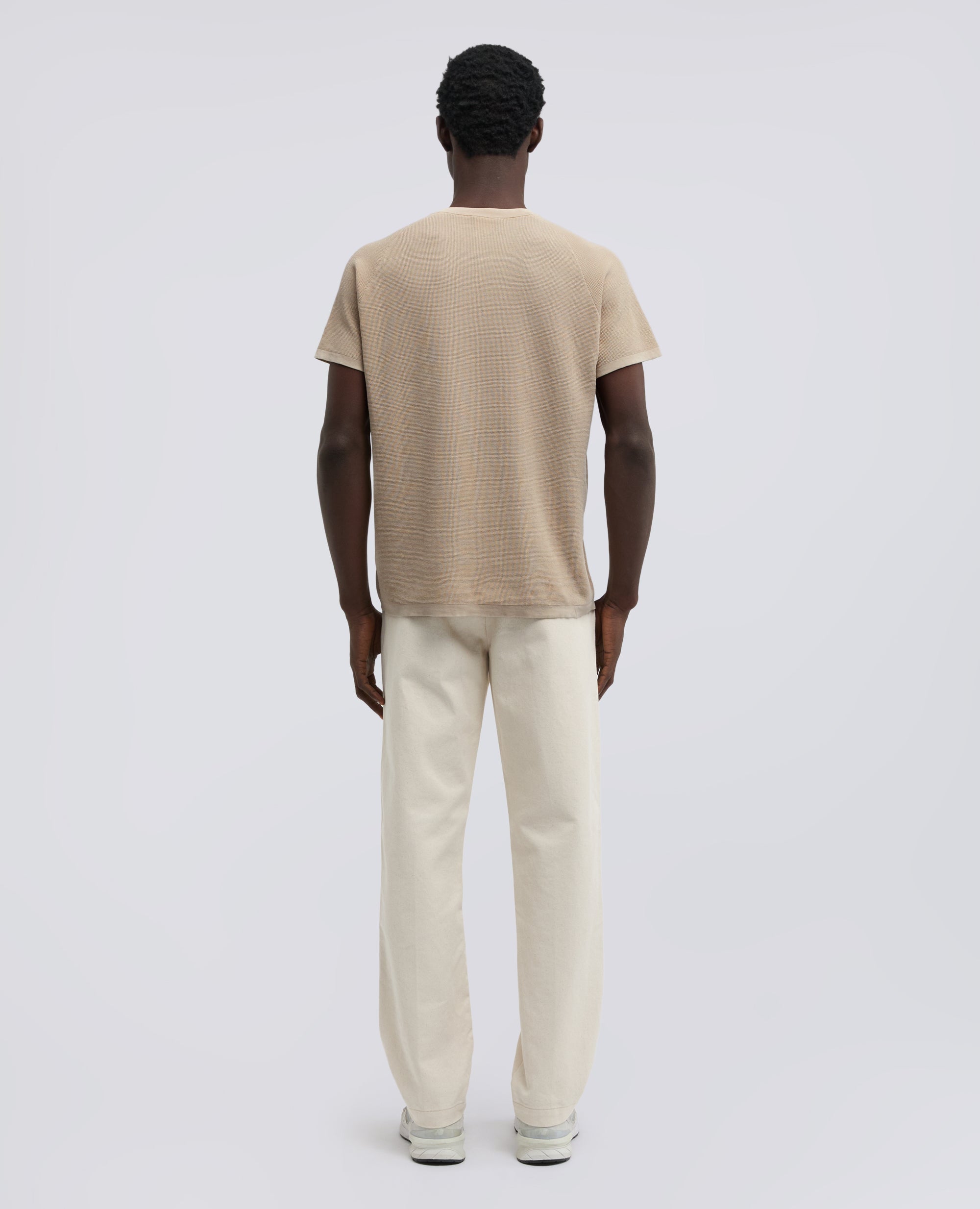 MAGLIA RAGLAN IN MICRO WAFFLE DI COTONE-SABBIA-SAND-ARENA-SAND-SABLE