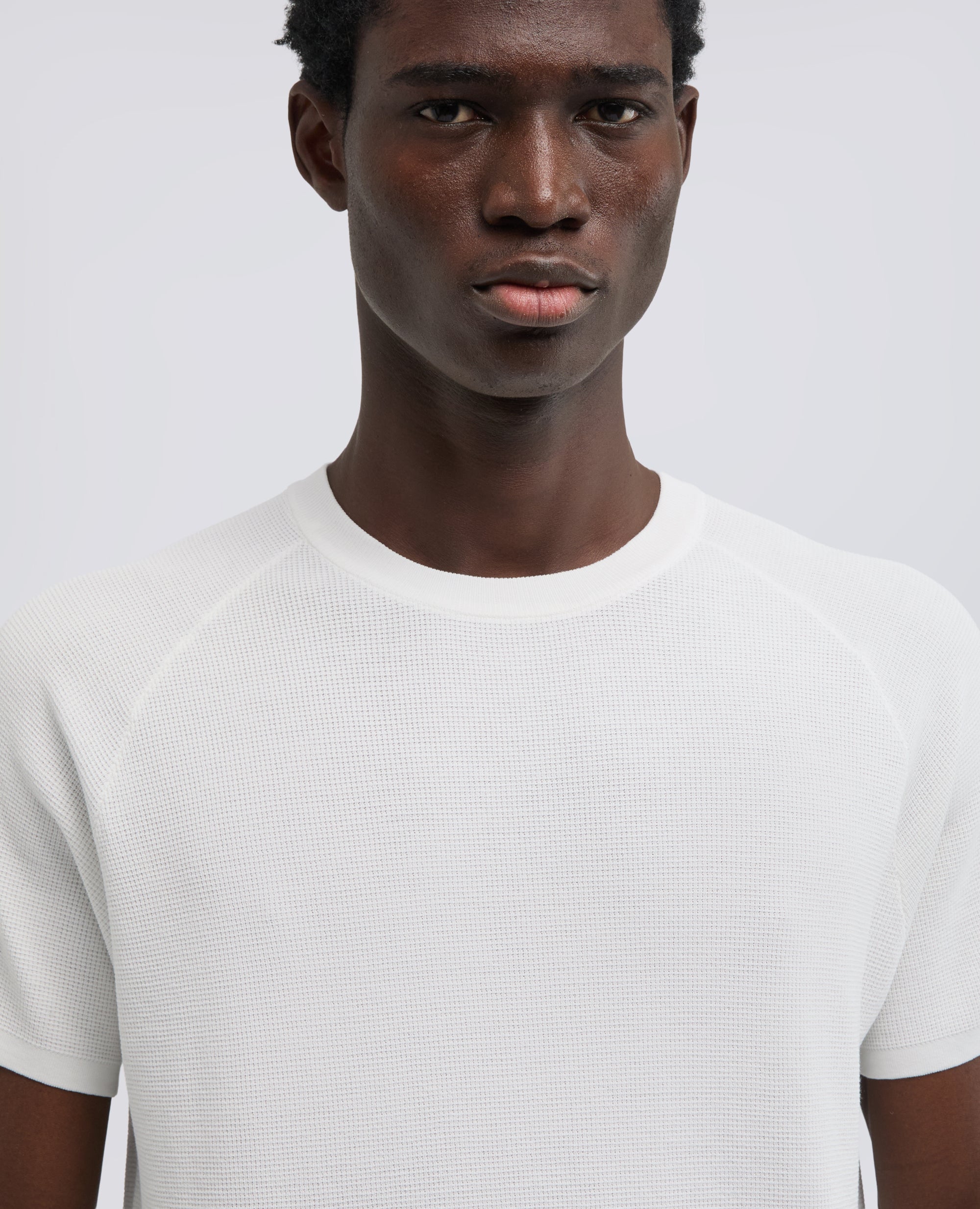 MAGLIA RAGLAN IN MICRO WAFFLE DI COTONE-BIANCO-WHITE-BLANCO-WEISS-BLANC