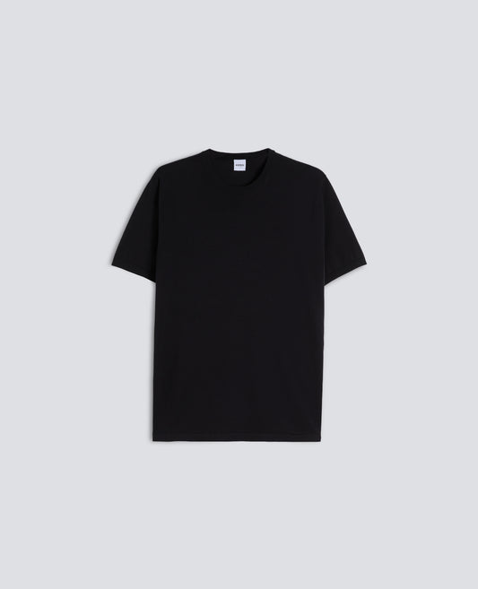 T-SHIRT IN COTONE-NERO-BLACK-NEGRO-SCHWARZ-NOIR