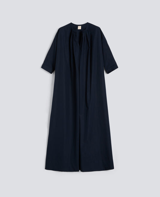 Abito in popeline cotone tinto pezza - AA Capsule Collection-NAVY-NAVY-AZUL MARINO-NAVY-NAVY