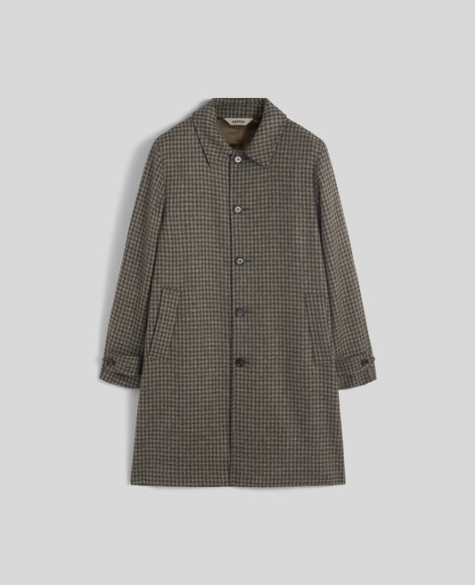 CAPPOTTO PASCAL IN PIED-DE-POULE IN LANA-MILITARE-MILITARY-MILITAR-MILITAR-MILITAIRE