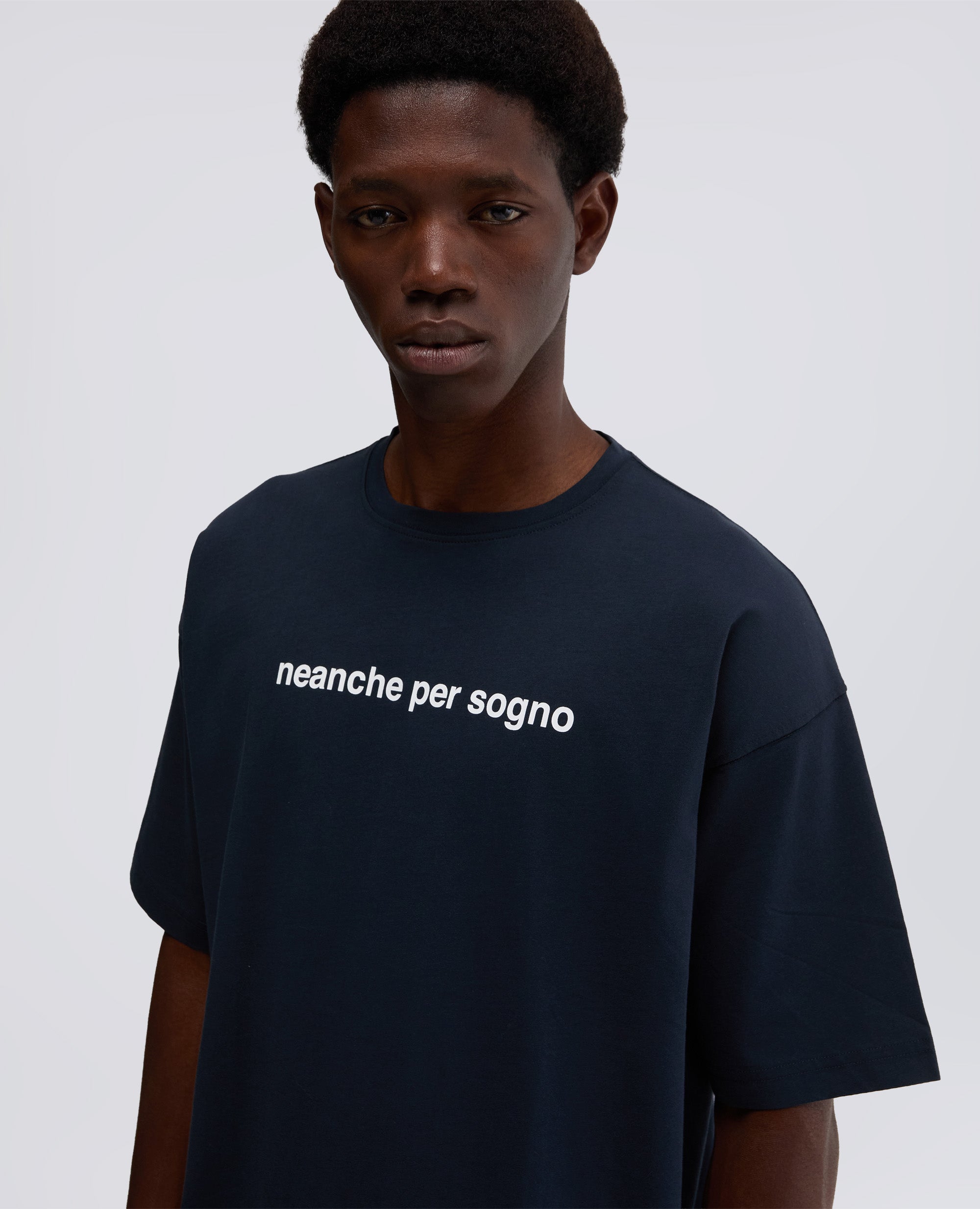 T-SHIRT GIROCOLLO IN JERSEY DI COTONE-NAVY-NAVY-AZUL MARINO-NAVY-NAVY