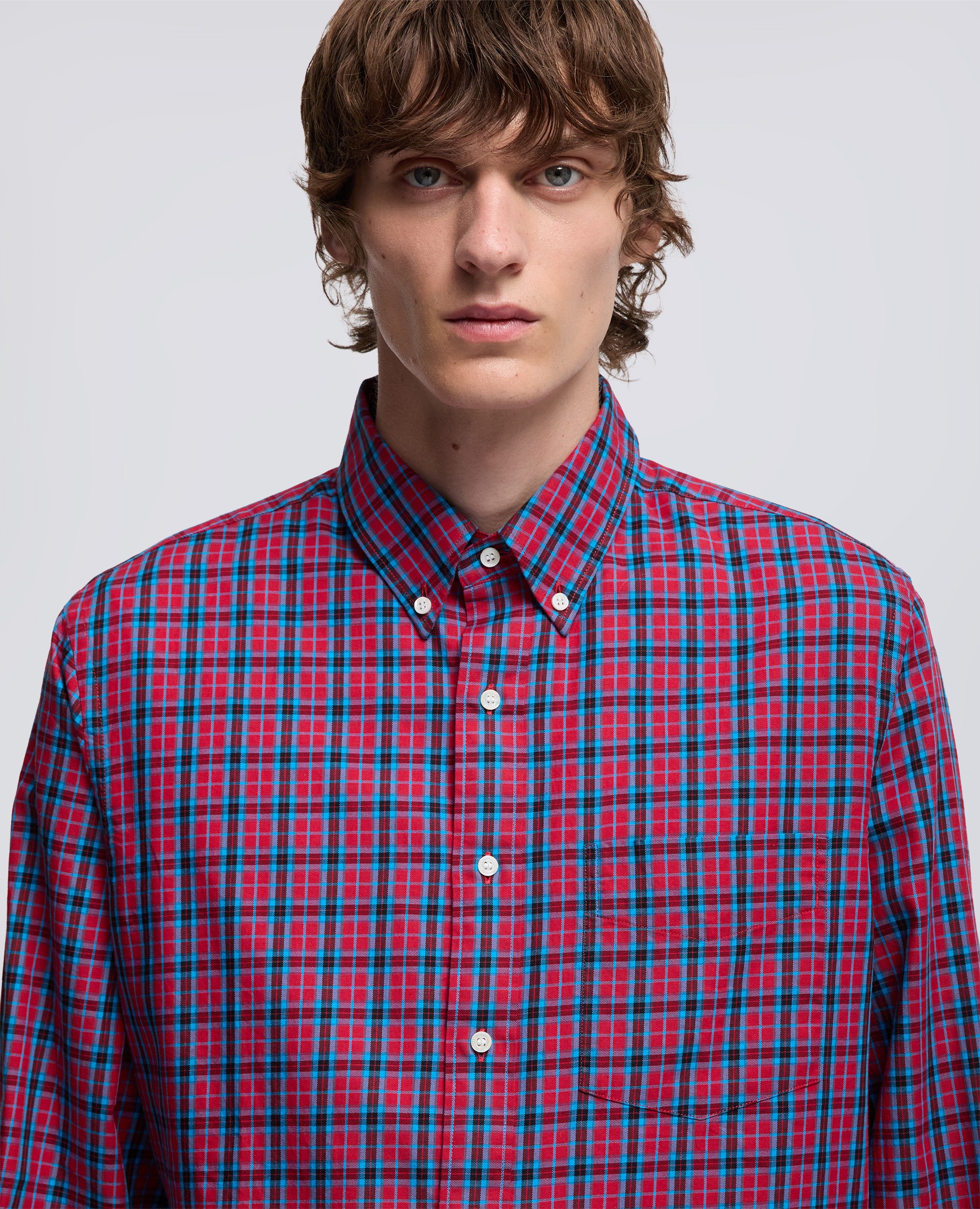 CAMICIA IN VAIELLA DI COTONE-CHECK-CHECK-CHECK-CHECK-CHECK