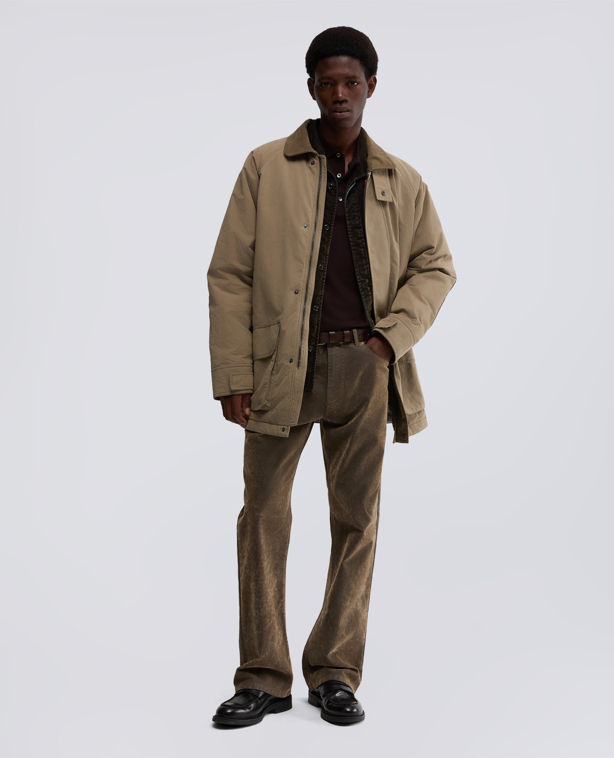 CABAN SCHAFER IN TELA DI MISTO COTONE-TORTORA-DOVE GREY-T¢RTOLA-TAUBENGRAU-TOURTERELLE