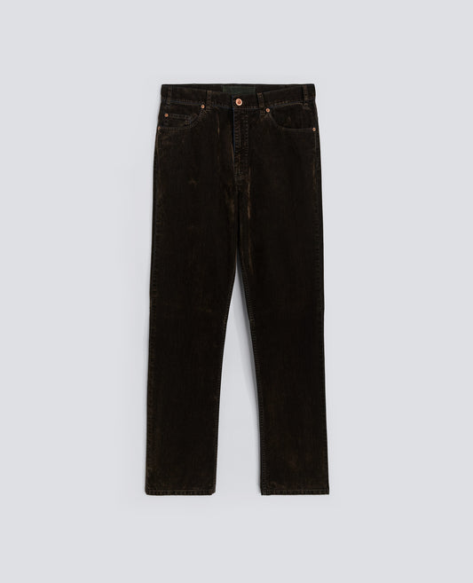 PANTALONE PRESS IN DENIM-MILITARE-MILITARY-MILITAR-MILITAR-MILITAIRE