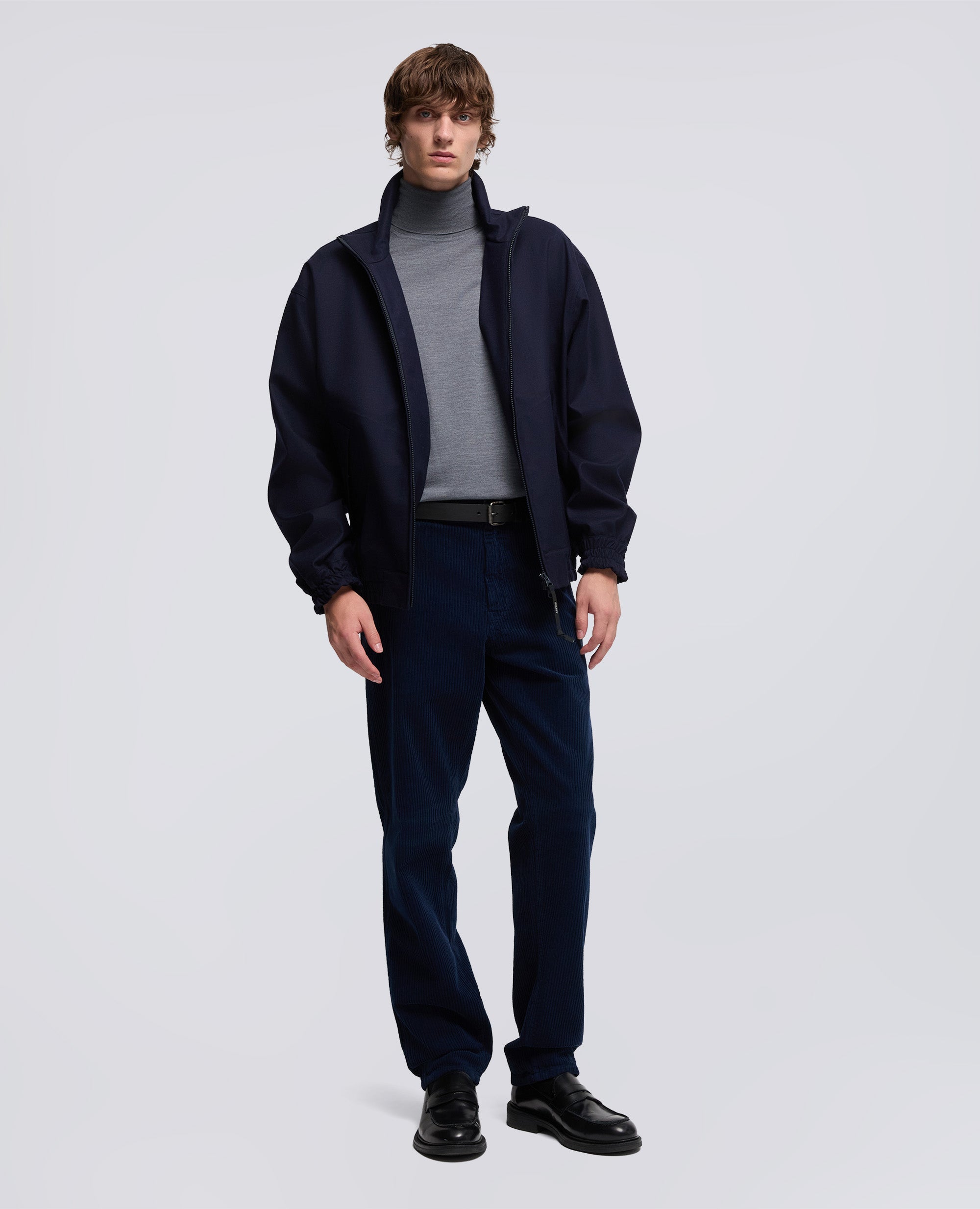 PANTALONE CHINO FUNZIONALE IN VELLUTO-NAVY-NAVY-AZUL MARINO-NAVY-NAVY