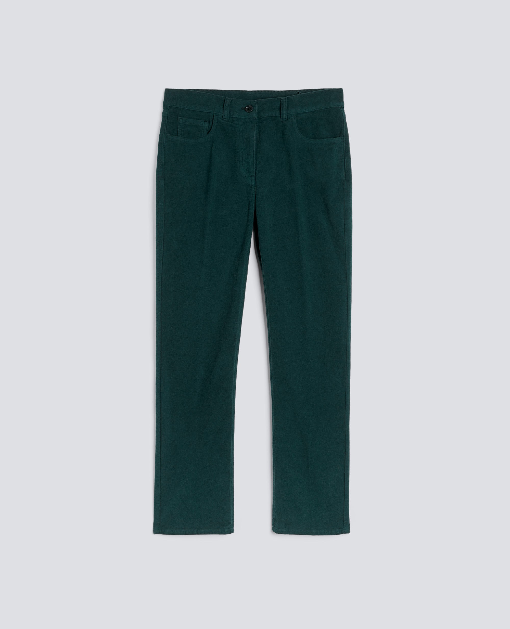 PANTALONE IN FUSTAGNO STRETCH-VERDE INGLESE-BRITISH RACING GREEN-VERDE INGLES-ENGLISCHES GRUN-VERT ANGLAIS