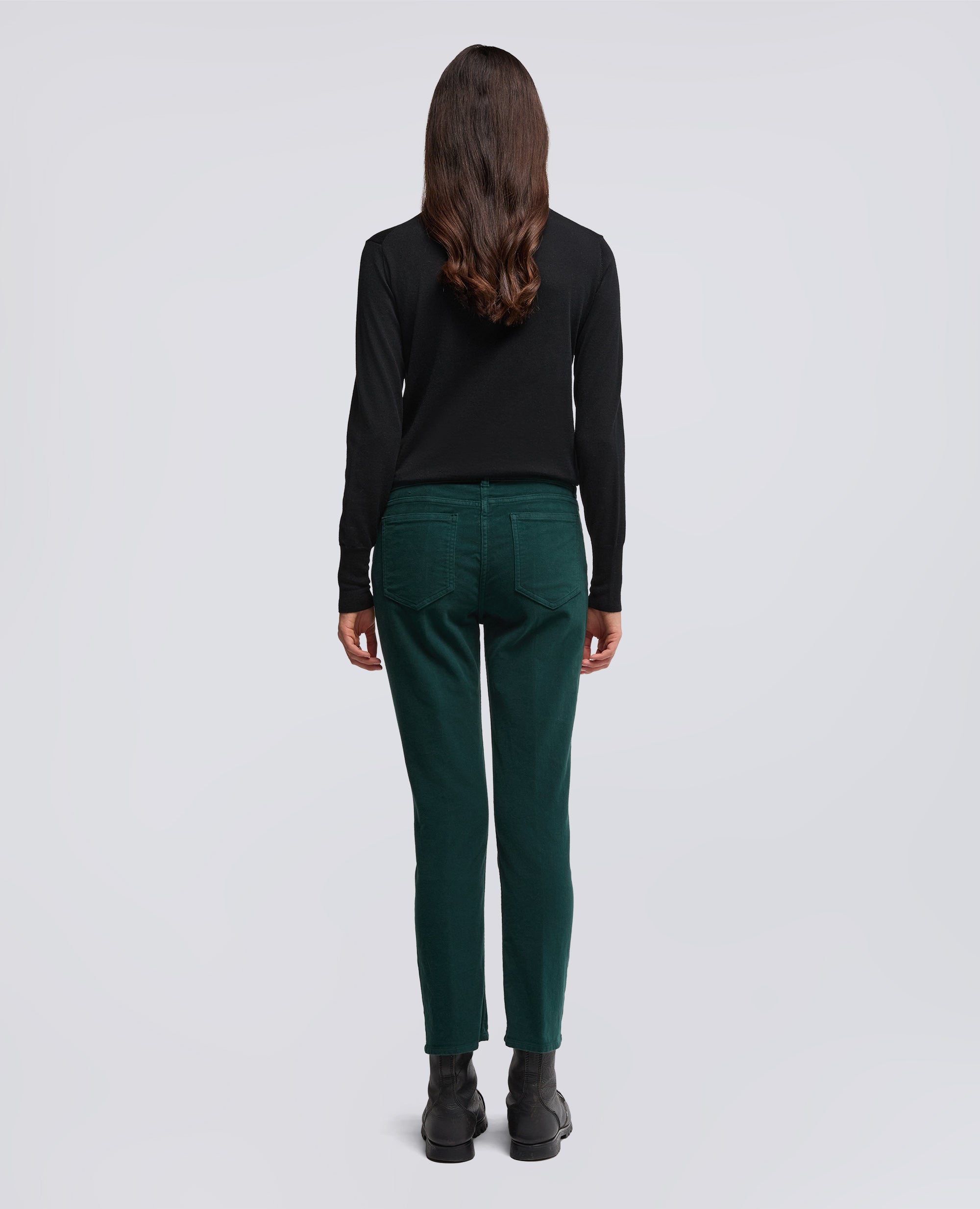 PANTALONE IN FUSTAGNO STRETCH-VERDE INGLESE-BRITISH RACING GREEN-VERDE INGLES-ENGLISCHES GRUN-VERT ANGLAIS