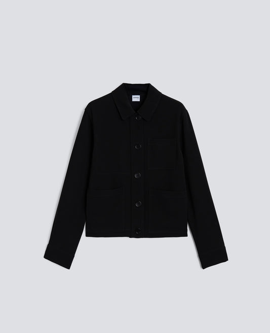 GIACCA BOXY IN CREPE CADY-NERO-BLACK-NEGRO-SCHWARZ-NOIR