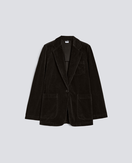 GIACCA IN VELLUTO A COSTE-TESTA DI MORO-DARK BROWN-MARR¢N OSCURO-DUNKELBRAUN-TETE-DE-MAURE