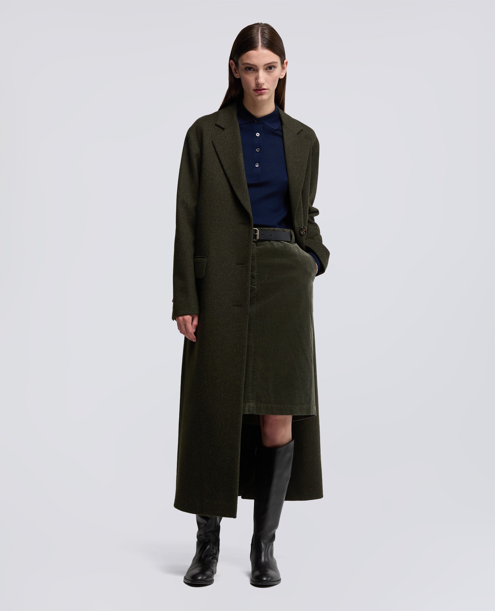 GONNA IN VELLUTO A COSTE-MILITARE-MILITARY-MILITAR-MILITAR-MILITAIRE