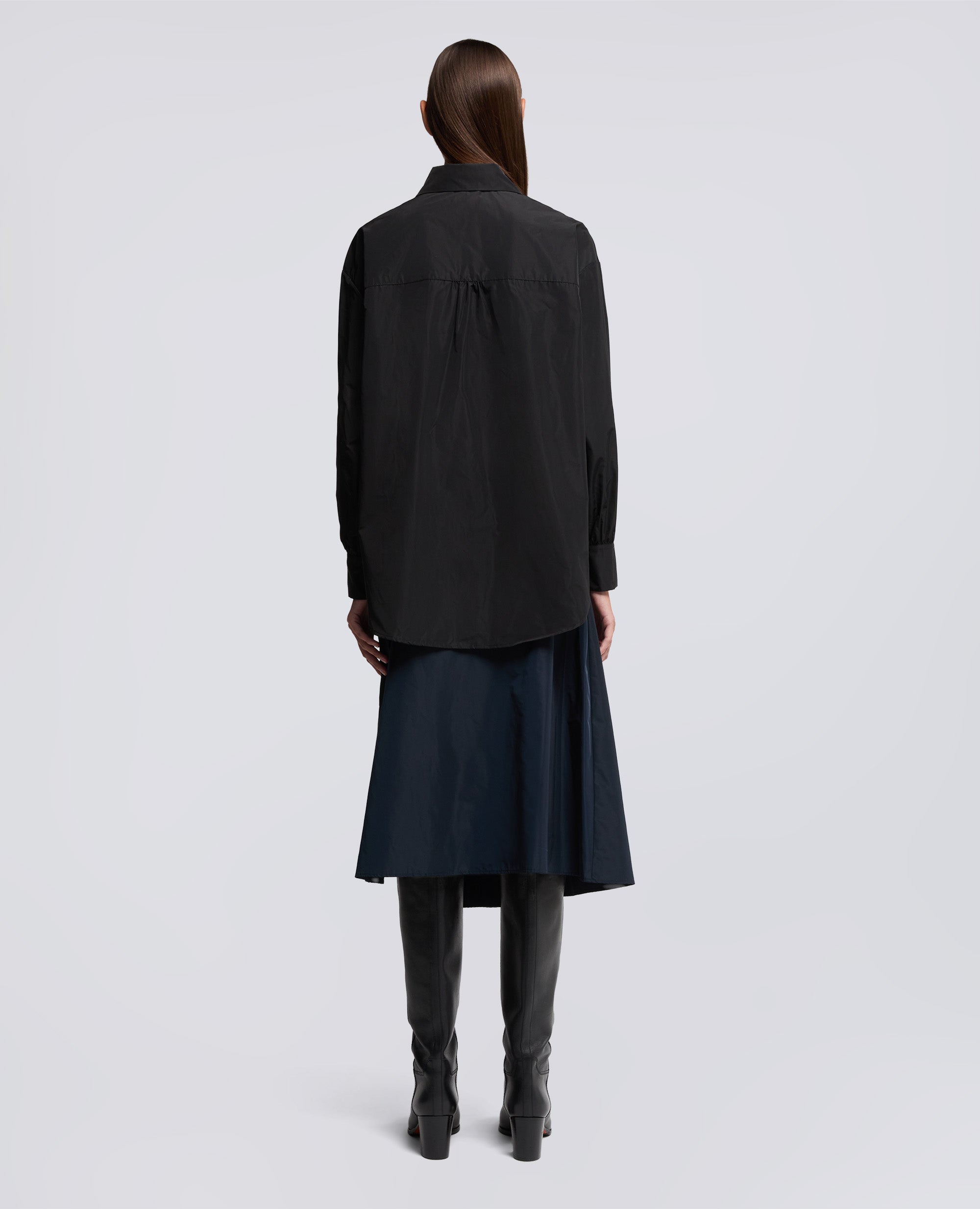 CAMICIA DIANA IN TESSUTO TECNICO-NERO-BLACK-NEGRO-SCHWARZ-NOIR