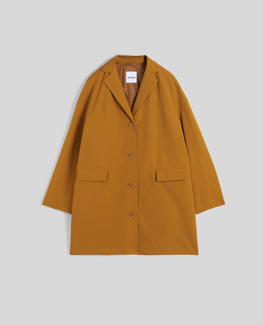 CAPPOTTO CEDRATA IN TELA DI MISTO COTONE-SENAPE-MUSTARD YELLOW-MOSTAZA-SENF-MOUTARDE