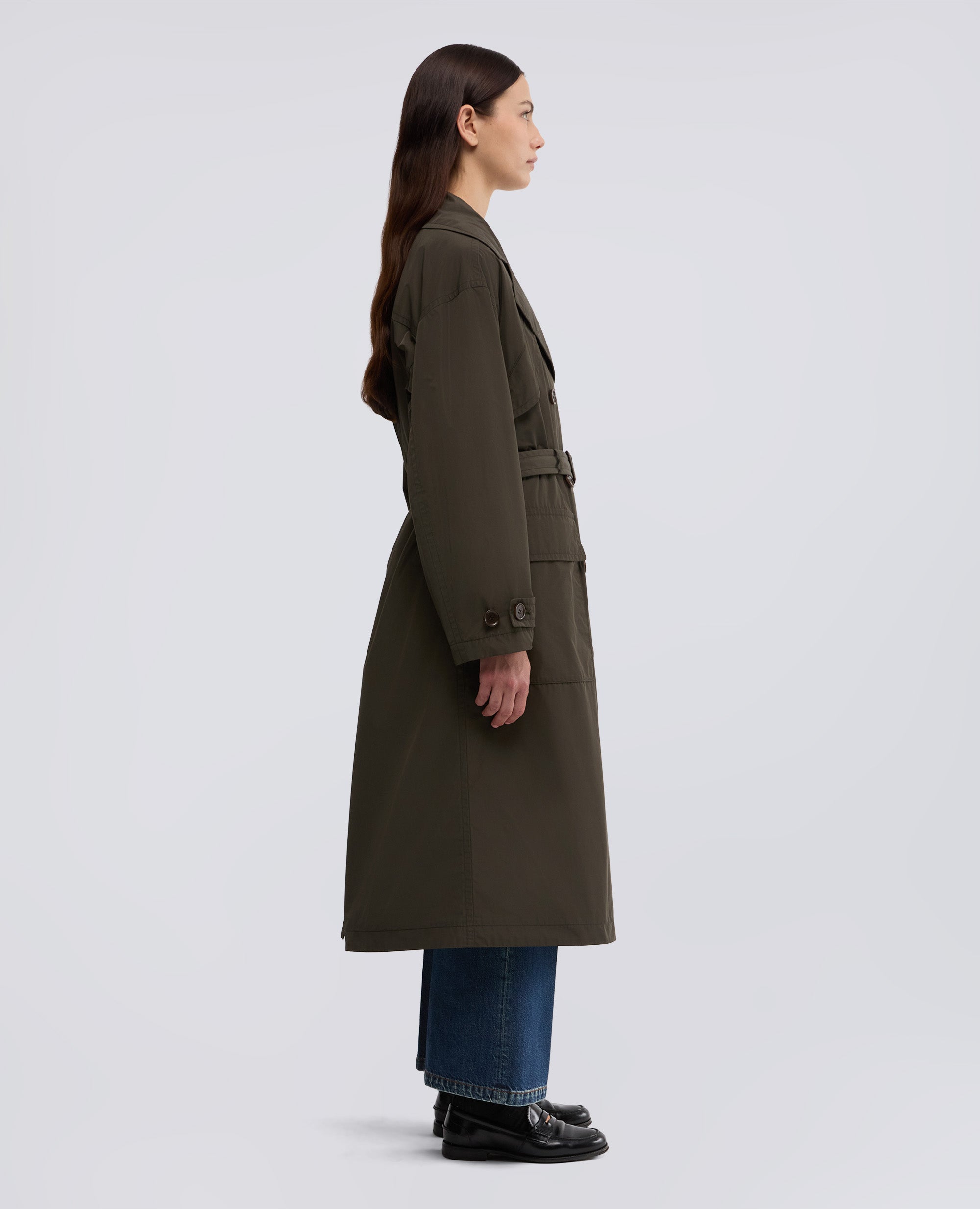 TRENCH SCOTCH IN TAFFETA IMPERMEABILE-MILITARE-MILITARY-MILITAR-MILITAR-MILITAIRE
