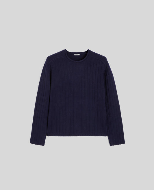 MAGLIA GIROCOLLO IN LANA SUPER GEELONG-BLU NERO-BLU NERO-BLU NERO-BLU NERO-BLU NERO