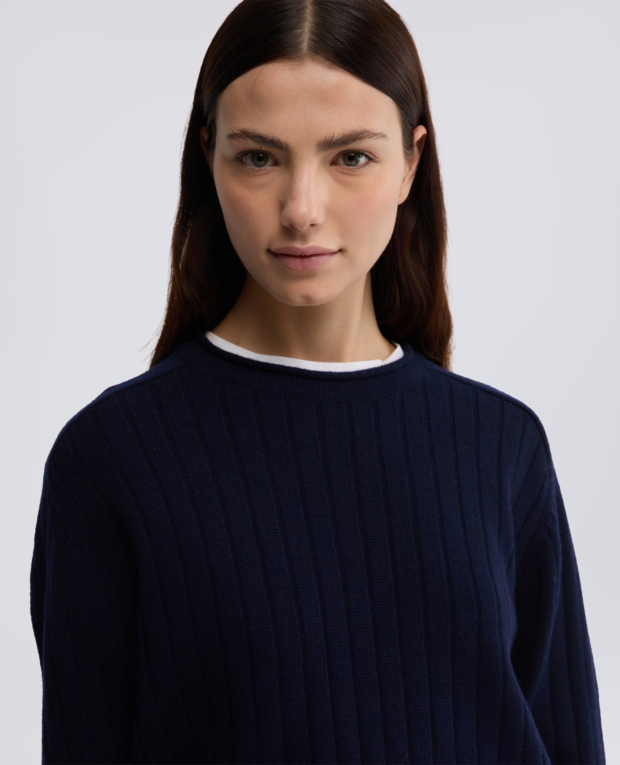 MAGLIA GIROCOLLO IN LANA SUPER GEELONG-BLU NERO-BLU NERO-BLU NERO-BLU NERO-BLU NERO