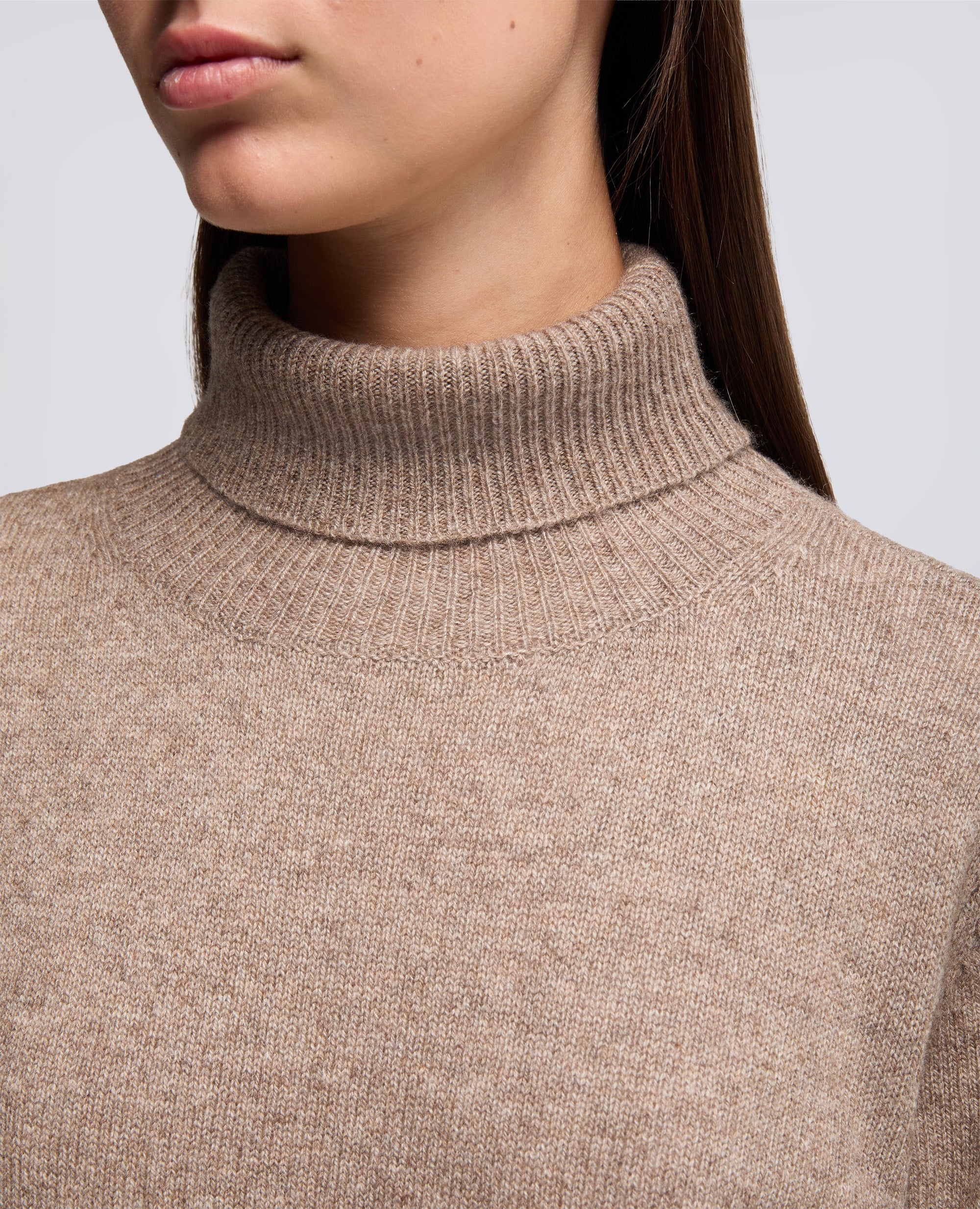 MAGLIA DOLCEVITA IN MISTO LANA, YAK E CASHMERE-TORTORA-DOVE GREY-T¢RTOLA-TAUBENGRAU-TOURTERELLE