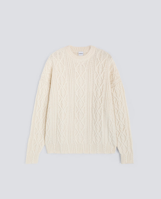 MAGLIA IN LANA A TRECCE-NATURALE-NATURAL-NATURAL-NATURLICH-NATUREL