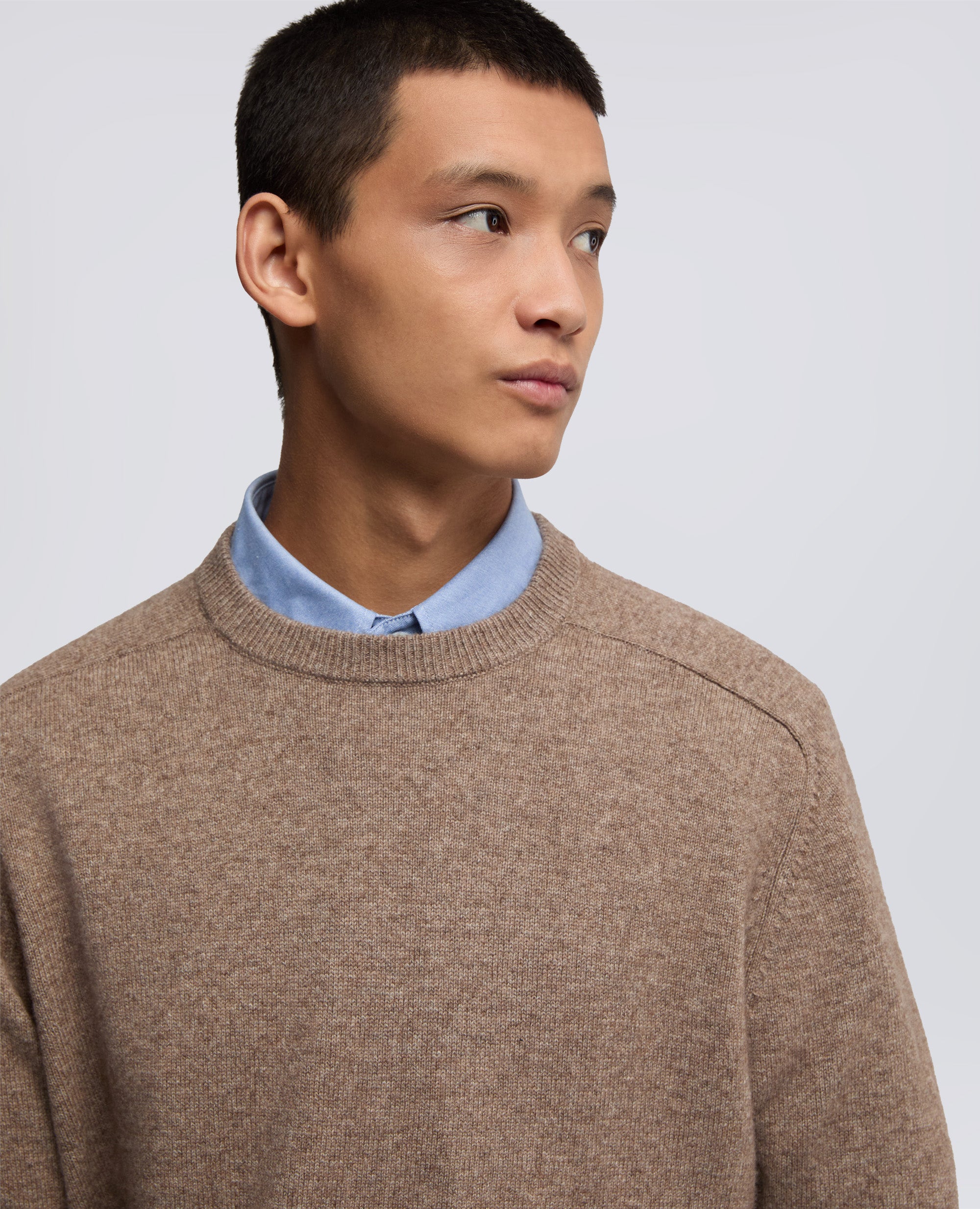 MAGLIA IN LANA E CASHMERE-TORTORA-DOVE GREY-T¢RTOLA-TAUBENGRAU-TOURTERELLE