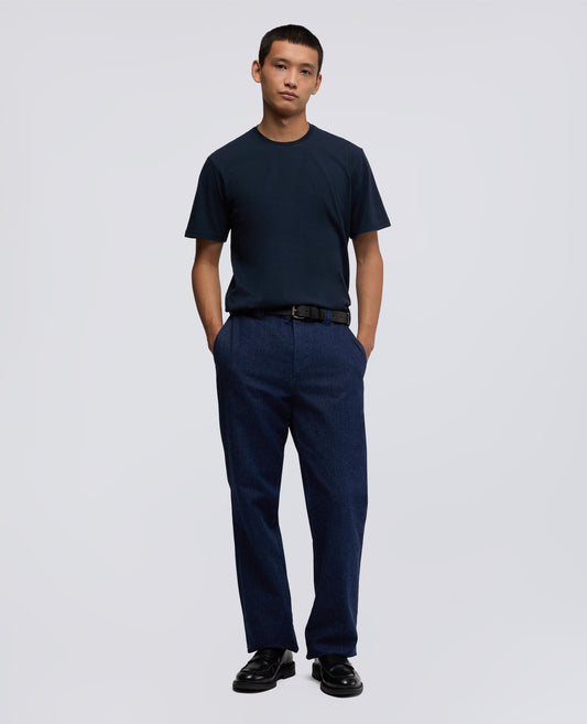 T-SHIRT IN JERSEY DI COTONE-NAVY-NAVY-AZUL MARINO-NAVY-NAVY