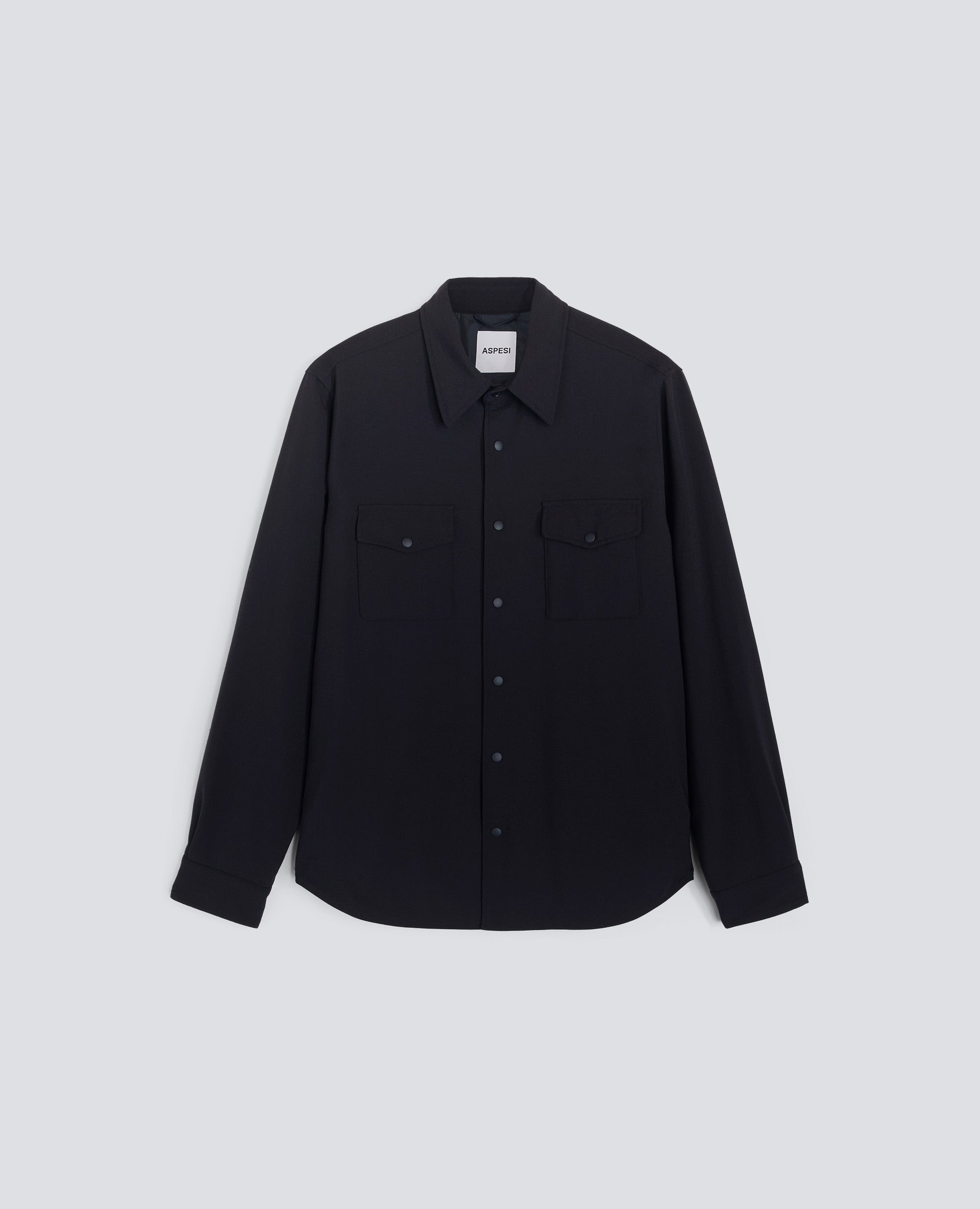 OVERSHIRT IN FLANELLA IMBOTTITA-NAVY-NAVY-AZUL MARINO-NAVY-NAVY