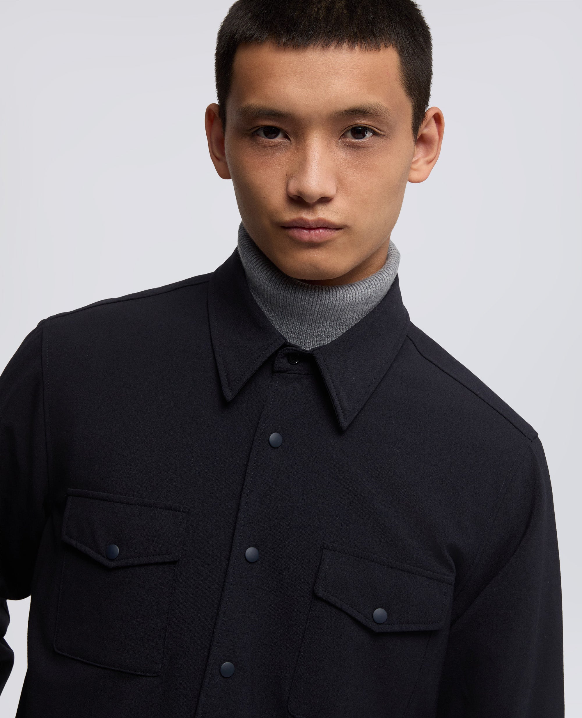 OVERSHIRT IN FLANELLA IMBOTTITA-NAVY-NAVY-AZUL MARINO-NAVY-NAVY