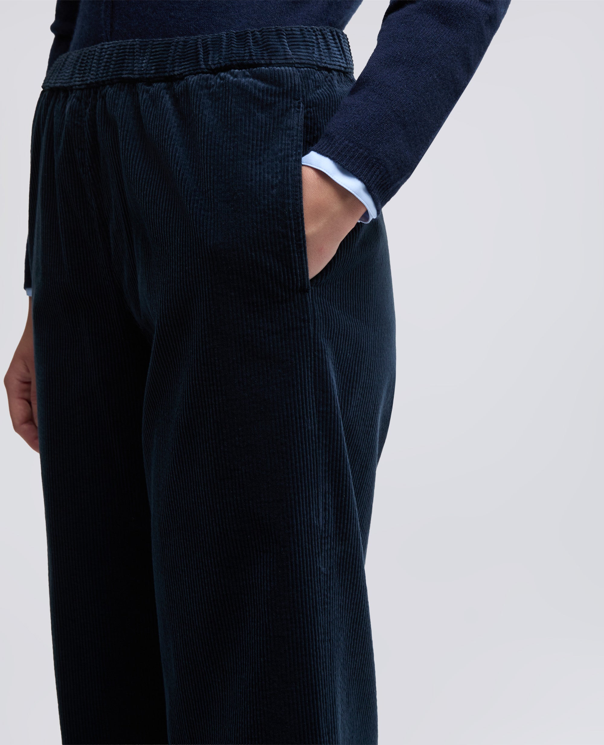 PANTALONE AMPIO IN VELLUTO A COSTE-NAVY-NAVY-AZUL MARINO-NAVY-NAVY